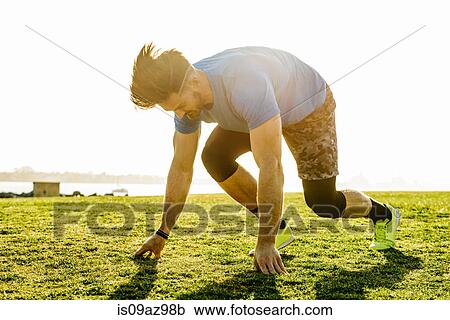 Man training, on his marks on coast, downtown San Diego, California, USA View Large Photo Image Stock Image - Man training, on his marks on coast, downtown San Diego, California, USA. Fotosearch