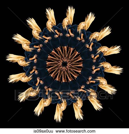 Mandala pattern created by multiple image of teenage girl with long blonde hair View Large Photo Image Stock Photograph - Mandala pattern created by multiple image of teenage girl with long blonde hair. Fotosearch