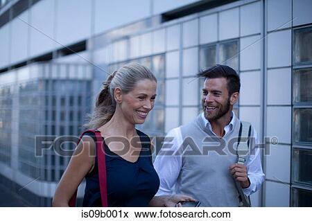 Mature couple walking together, outdoors View Large Photo Image Stock Photo - Mature couple walking together, outdoors. Fotosearch