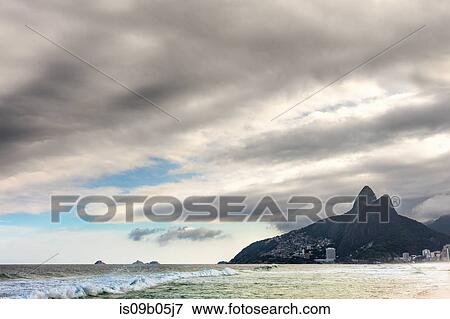 Morro Dois Irmos, Vidigal, Ipanema, Cagarras islands, Rio de Janeiro, Brazil View Large Photo Image Stock Photo - Morro Dois Irmos, Vidigal, Ipanema, Cagarras islands, Rio de Janeiro, Brazil. Fotosearch