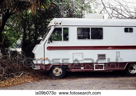 Parked camper van, Ventura, California, USA View Large Photo Image Picture - Parked camper van, Ventura, California, USA. Fotosearch