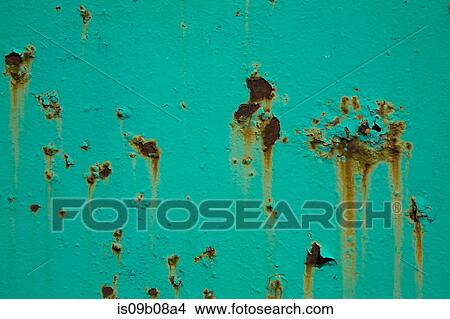 Peeling turquoise paint and rust on metal surface View Large Photo Image Picture - Peeling turquoise paint and rust on metal surface. Fotosearch