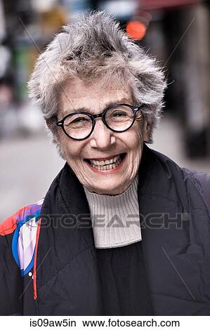 Picture - Portrait of senior woman, smiling. Fotosearch
