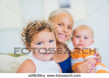 Portrait of siblings View Large Photo Image Stock Photography - Portrait of siblings. Fotosearch