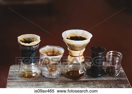 Stock Photography - Selection of coffee makers, still life. Fotosearch