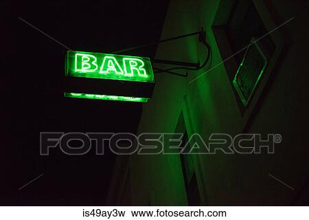 Signage of bar, New York, USA View Large Photo Image Stock Photo - Signage of bar, New York, USA. Fotosearch