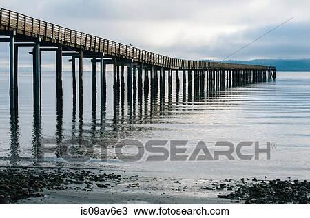 Stilted wooden pier at Bainbridge Island, Washington State, USA View Large Photo Image Stock Image - Stilted wooden pier at Bainbridge Island, Washington State, USA. Fotosearch