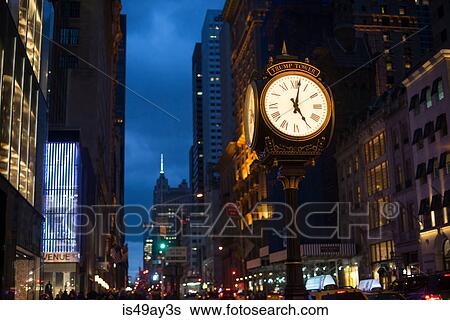 Street in Manhattan, Trump Tower, New York, USA View Large Photo Image Stock Photograph - Street in Manhattan, Trump Tower, New York, USA. Fotosearch