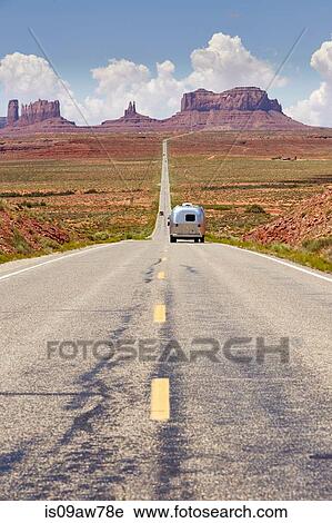 Travel trailer on highway, Monument Valley, Arizona View Large Photo Image Stock Image - Travel trailer on highway, Monument Valley, Arizona. Fotosearch