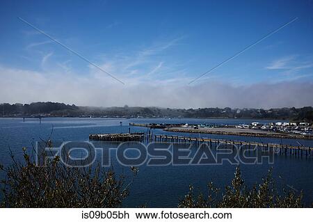 View of coast with marina and pier, California, USA View Large Photo Image Stock Image - View of coast with marina and pier, California, USA. Fotosearch
