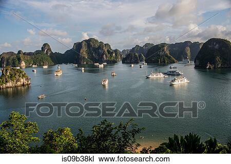 View of Ha Long Bay from Sim Soi Island, Vietnam View Large Photo Image Stock Image - View of Ha Long Bay from Sim Soi Island, Vietnam. Fotosearch