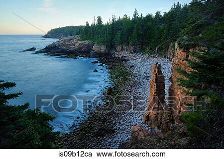 View of monument cove and atlantic ocean, Acadia National Park, Maine, USA View Large Photo Image Stock Image - View of monument cove and atlantic ocean, Acadia National Park, Maine, USA. Fotosearch