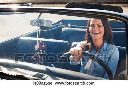 View through windscreen of woman driving convertible car, Los Angeles, California, USA View Large Photo Image Stock Image - View through windscreen of woman driving convertible car, Los Angeles, California, USA. Fotosearch
