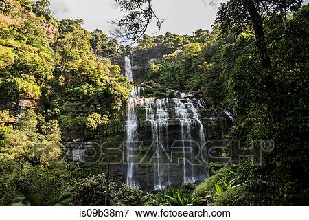 Stock Photo - Waterfall, Ban Nongluang National Park, Champassak province, Paksong, Laos. Fotosearch