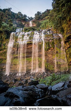 Waterfall beside base camp, Ban Nongluang National Park, Champassak province, Paksong, Laos View Large Photo Image Stock Photograph - Waterfall beside base camp, Ban Nongluang National Park, Champassak province, Paksong, Laos. Fotosearch