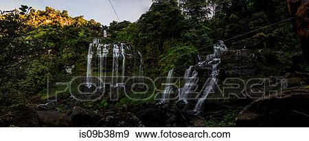 Waterfalls beside base camp, Ban Nongluang National Park, Champassak province, Paksong, Laos View Large Photo Image Stock Photo - Waterfalls beside base camp, Ban Nongluang National Park, Champassak province, Paksong, Laos. Fotosearch