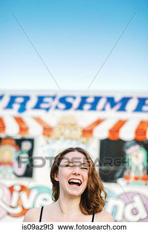 Woman laughing View Large Photo Image Stock Image - Woman laughing. Fotosearch