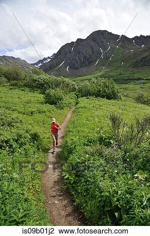 Woman running the Gold Mint Trail, Talkeetna Mountains near Hatcher Pass, Alaska, USA View Large Photo Image Stock Image - Woman running the Gold Mint Trail, Talkeetna Mountains near Hatcher Pass, Alaska, USA. Fotosearch