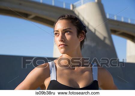 Young female athlete, Van Nuys, California, USA View Large Photo Image Stock Photograph - Young female athlete, Van Nuys, California, USA. Fotosearch