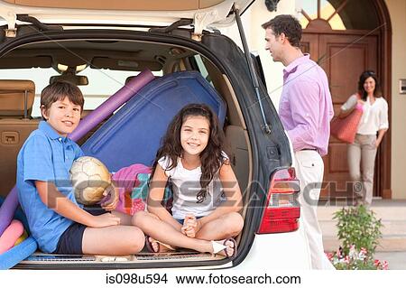 Family leaves for the beach View Large Photo Image Picture - Family leaves for the beach. Fotosearch