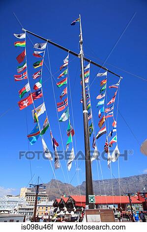 Flagstaff at cape town waterfront View Large Photo Image Stock Image - Flagstaff at cape town waterfront. Fotosearch