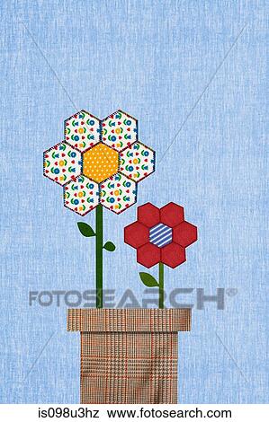 Stock Photo - Flowers in flower pot. Fotosearch