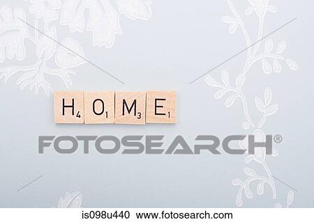 Game tile letters spelling home View Large Photo Image Stock Image - Game tile letters spelling home. Fotosearch