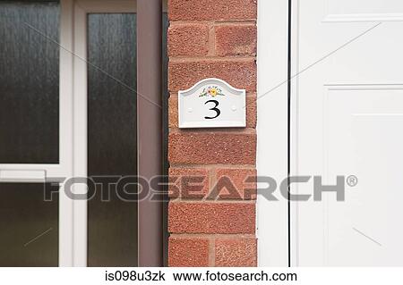House number three View Large Photo Image Stock Image - House number three. Fotosearch