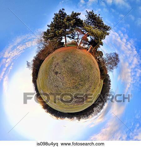 Park with little planet effect View Large Photo Image Stock Photography - Park with little planet effect. Fotosearch