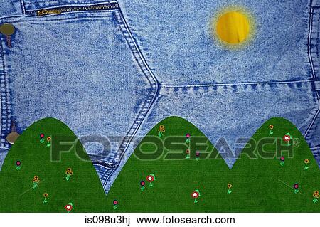 Patchwork rural scene with denim sky View Large Photo Image Stock Image - Patchwork rural scene with denim sky. Fotosearch
