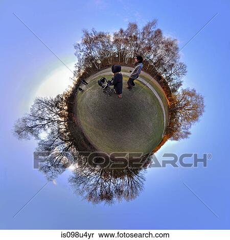 People in park with little planet effect View Large Photo Image Stock Photography - People in park with little planet effect. Fotosearch