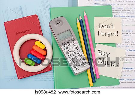 Reminder notes on parent's notebook View Large Photo Image Stock Image - Reminder notes on parent's notebook. Fotosearch
