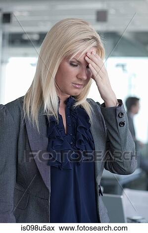 Stressed businesswoman View Large Photo Image Stock Photo - Stressed businesswoman. Fotosearch