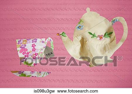 Stock Photo - Teapot and cup and saucer. Fotosearch