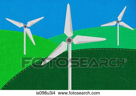 Wind turbines in field View Large Photo Image Picture - Wind turbines in field. Fotosearch