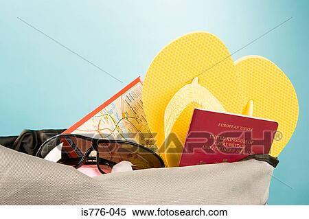 Bag full of holiday items View Large Photo Image Stock Photography - Bag full of holiday items. Fotosearch
