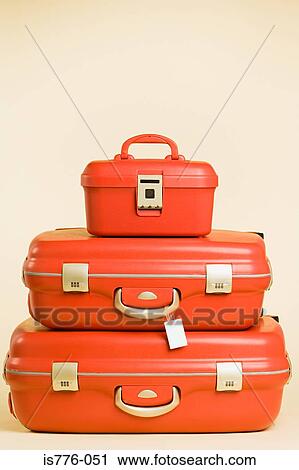 Stock Image - Stack of suitcases. Fotosearch