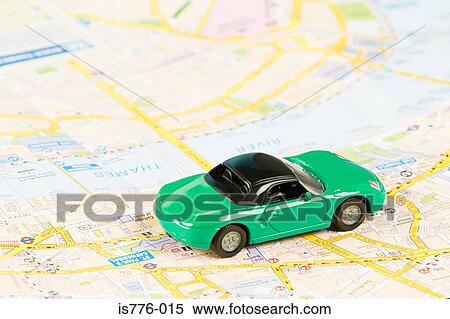 Toy car on map of london View Large Photo Image Stock Photography - Toy car on map of london. Fotosearch