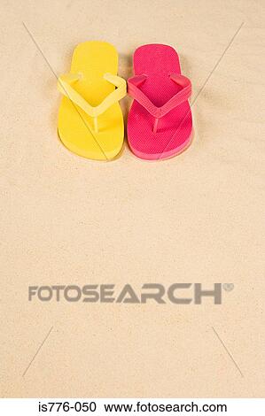Yellow and pink flip flops View Large Photo Image Stock Image - Yellow and pink flip flops. Fotosearch