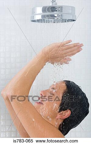 Woman showering View Large Photo Image Stock Photography - Woman showering. Fotosearch