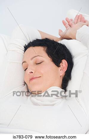 Woman sleeping View Large Photo Image Stock Photo - Woman sleeping. Fotosearch