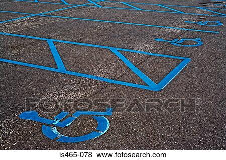 Disabled parking space View Large Photo Image Stock Photo - Disabled parking space. Fotosearch