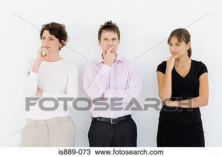 Businesspeople thinking View Large Photo Image Stock Image - Businesspeople thinking. Fotosearch