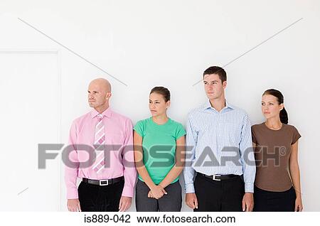 Office workers in a row View Large Photo Image Stock Image - Office workers in a row. Fotosearch