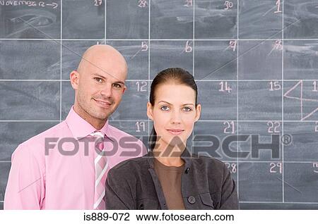 Stock Image - Portrait of businesspeople. Fotosearch