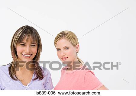 Stock Photograph - Portrait of two women. Fotosearch