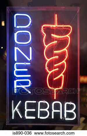 Kebab shop sign View Large Photo Image Stock Photograph - Kebab shop sign. Fotosearch