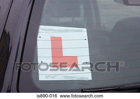 Stock Photograph - L plate. Fotosearch