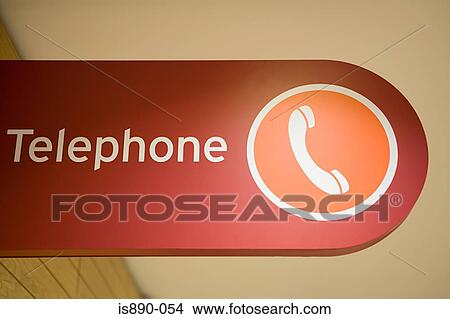 Telephone sign View Large Photo Image Picture - Telephone sign. Fotosearch