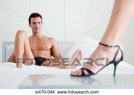 high heels in bed